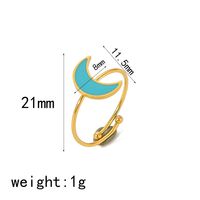 IG Style Cute Classic Style Moon Heart Shape Flower 304 Stainless Steel 18K Gold Plated Open Rings In Bulk main image 2