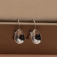 304 Stainless Steel 18K Gold Plated Basic Modern Style Classic Style Water Droplets Solid Color Earrings Necklace sku image 1