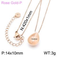 304 Stainless Steel 18K Gold Plated Basic Modern Style Classic Style Water Droplets Solid Color Earrings Necklace sku image 8