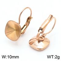 304 Stainless Steel 18K Gold Plated Basic Modern Style Classic Style Water Droplets Solid Color Earrings Necklace sku image 10