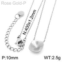 304 Stainless Steel 18K Gold Plated Basic Modern Style Classic Style Water Droplets Solid Color Earrings Necklace sku image 4