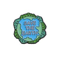 Cartoon Style Earth Letter Emoji Face Alloy Stoving Varnish Unisex Brooches sku image 17