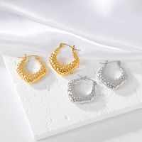 1 Pair Elegant Luxurious Irregular Heart Shape Spiral Stripe Plating 304 Stainless Steel 18K Gold Plated Earrings main image 8