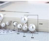1 Pair Simple Style Classic Style Solid Color Inlay Copper Pearl Ear Studs main image 2