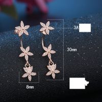 1 Pair Simple Style Classic Style Star Inlay Copper Zircon Ear Studs main image 2