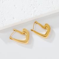 1 Pair Elegant Luxurious Irregular Heart Shape Spiral Stripe Plating 304 Stainless Steel 18K Gold Plated Earrings sku image 5