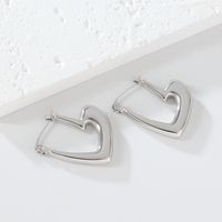 1 Pair Elegant Luxurious Irregular Heart Shape Spiral Stripe Plating 304 Stainless Steel 18K Gold Plated Earrings sku image 2