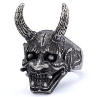 Hip-Hop Streetwear Animal 304 Stainless Steel Carving Men's Rings sku image 4