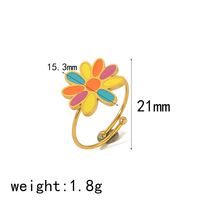 IG Style Vintage Style Simple Style Heart Shape Flower 304 Stainless Steel 18K Gold Plated Open Rings In Bulk main image 5