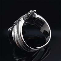 Hip-Hop Cool Style Geometric Sector 304 Stainless Steel Carving Men's Rings main image 8
