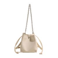 Women's Medium Pu Leather Solid Color Vintage Style Classic Style String Bucket Bag sku image 2
