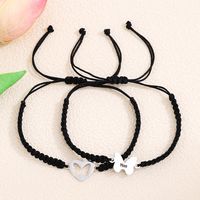 IG Style Casual Heart Shape Butterfly Alloy Rope Couple Bracelets main image 1