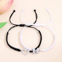 IG Style Casual Heart Shape Butterfly Alloy Rope Couple Bracelets main image 8