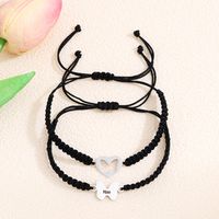 IG Style Casual Heart Shape Butterfly Alloy Rope Couple Bracelets main image 7