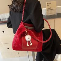 Women's Medium Pu Leather Solid Color Basic Classic Style Zipper Tote Bag main image 8