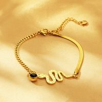 304 Stainless Steel 18K Gold Plated Simple Style Inlay Heart Shape Eye Shell Shell Bracelets Necklace main image 7