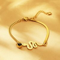 304 Stainless Steel 18K Gold Plated Simple Style Inlay Heart Shape Eye Shell Shell Bracelets Necklace sku image 2