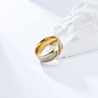 Casual Simple Style Geometric 304 Stainless Steel Inlay Rhinestones 18K Gold Plated Unisex Rings main image 4