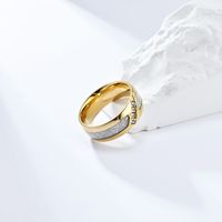 Casual Simple Style Geometric 304 Stainless Steel Inlay Rhinestones 18K Gold Plated Unisex Rings sku image 9