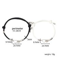 Einfacher Stil Brief Herzform Legierung Seil Paar Armbänder main image 2