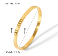 304 Stainless Steel 18K Gold Plated Basic Modern Style Classic Style Plating Solid Color Bangle main image 2