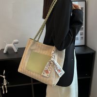 Women's Medium Fabric Solid Color Basic Classic Style Zipper Tote Bag sku image 3