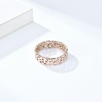 Simple Style Knot 304 Stainless Steel Hollow Out 18K Gold Plated Unisex Rings sku image 2