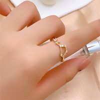 Copper K Gold Plated Rhodium Plated Elegant Classic Style Commute Inlay Geometric Zircon Open Rings main image 6