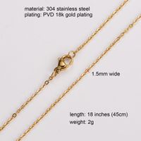 304 Stainless Steel 18K Gold Plated Simple Style Solid Color Choker main image 2