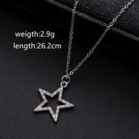 Elegant Luxurious Pentagram Alloy Inlay Rhinestones Women's Pendant Necklace main image 9