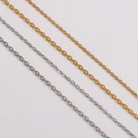 304 Stainless Steel 18K Gold Plated Simple Style Solid Color Choker main image 9