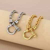 304 Stainless Steel Modern Style Simple Style Classic Style Geometric Bracelets Necklace main image 5