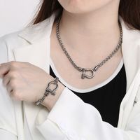 304 Stainless Steel Modern Style Simple Style Classic Style Geometric Bracelets Necklace main image 10
