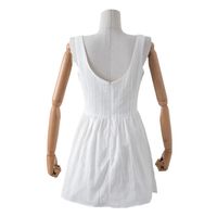 Women's Regular Dress Simple Style Square Neck Sleeveless Solid Color Above Knee Holiday Daily main image 2