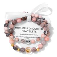 Elegant MAMA Simple Style Round Heart Shape Stone Beaded Mother'S Day Women's Bracelets sku image 4