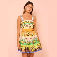 Women's Regular Dress Vacation Collarless Printing Sleeveless Fruit Midi Dress Swimming Pool Party Beach main image 1