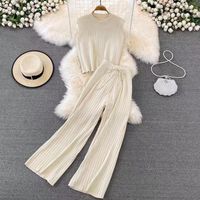 Holiday Daily Women's Simple Style Solid Color Polyester Pants Sets Pants Sets main image 1