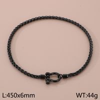 304 Stainless Steel Modern Style Simple Style Classic Style Geometric Bracelets Necklace sku image 4