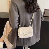 Mujeres Medio Talla Única Pana Color Sólido Lingge Estilo Vintage Estilo Clásico Hilo De Coser Cuadrado Cerrar Bolso Bandolera sku image 2