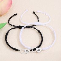 IG Style Sweet Letter Heart Shape Alloy Rope Hollow Out Couple Bracelets main image 5