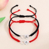 IG Style Sweet Letter Heart Shape Alloy Rope Hollow Out Couple Bracelets main image 9