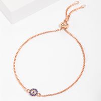 Wholesale Simple Style Classic Style Eye Copper Inlay 18K Gold Plated Gold Plating Silver Plated Zircon Bracelets main image 10