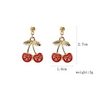 IG Style Sweet Cherry Alloy Enamel Inlay Rhinestones Women's Earrings Necklace main image 3