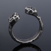 Hip-Hop Cool Style Geometric 304 Stainless Steel Men's Open Rings main image 6