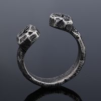 Hip Hop Toller Stil Geometrisch Edelstahl 304 Männer Offener Ring main image 6