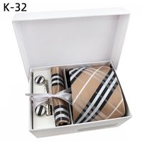Men's Tie Gift Box 6-piece Tie Set Pocket Square Neckline Clip Wholesale sku image 29