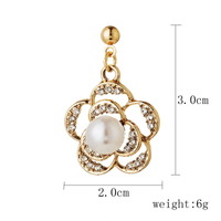 Simple Style Classic Style Rose Flower Petal Alloy Plating Inlay Rhinestones Gold Plated Silver Plated Women's Earrings Necklace main image 6