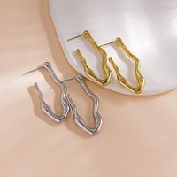 1 Pair Modern Style Simple Style Solid Color Plating 304 Stainless Steel 14K Gold Plated Ear Studs main image 4