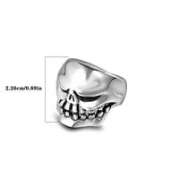 Retro Cool Style Skull 304 Stainless Steel Unisex Rings main image 4
