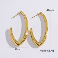 1 Pair Modern Style Simple Style Solid Color Plating 304 Stainless Steel 14K Gold Plated Ear Studs sku image 5